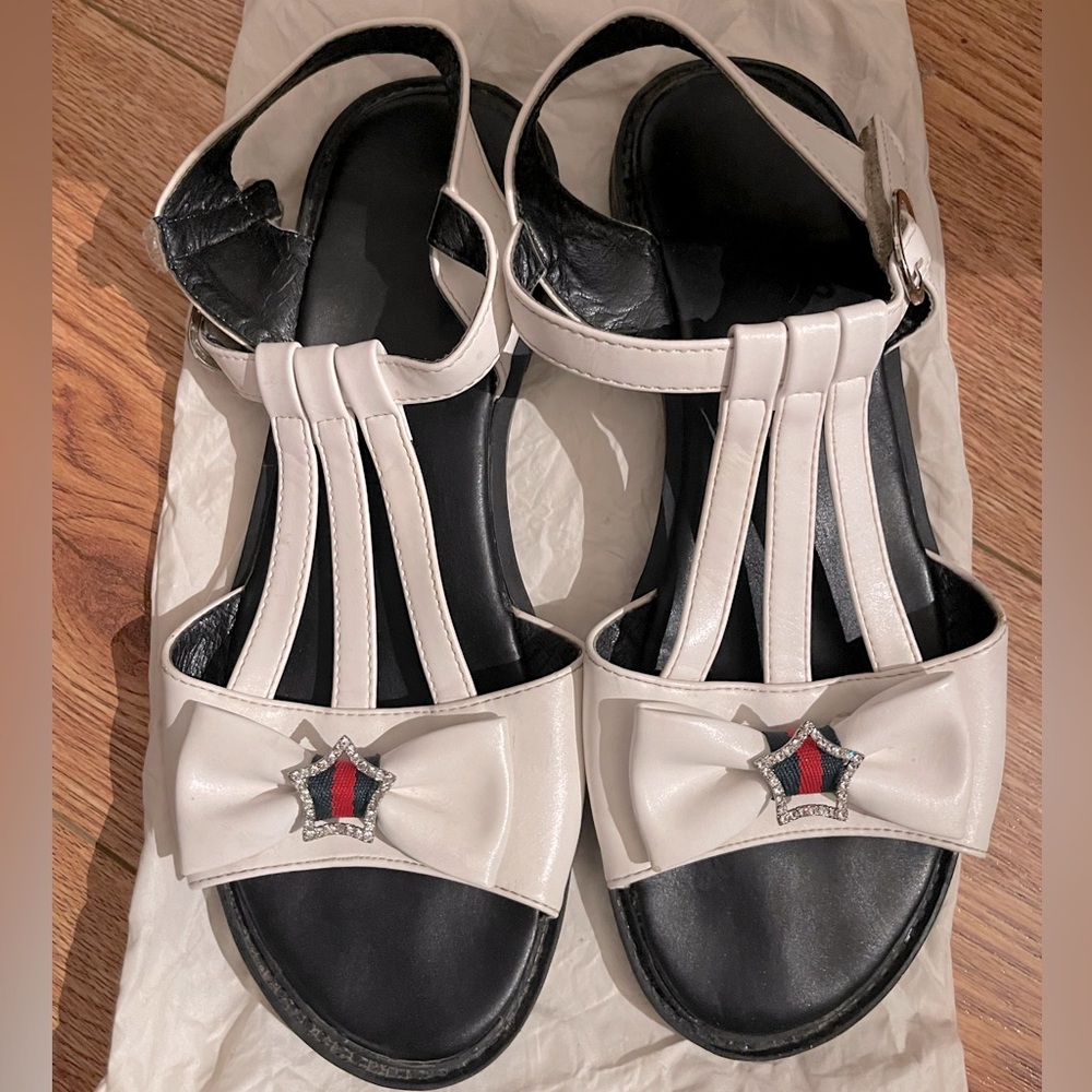 Open Toe Sandal Shoes White